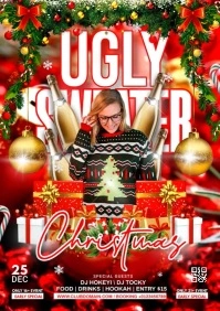 UGLY SWEATER CHRISTMAS A3 template