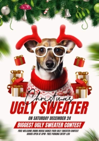 ugly sweater contest A4 template