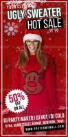 ugly sweater Rolbanner 3' × 6' template