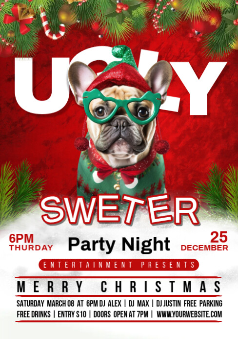 Ugly Sweater Template PosterMyWall