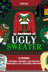 Ugly Sweater Cartel de 4 × 6 pulg. template