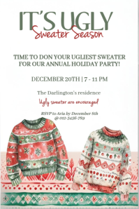 Ugly Sweater Holiday Party Invitation Poster Plakat template