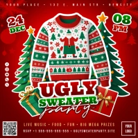 Ugly Sweater Party Banner Publicación de Instagram template