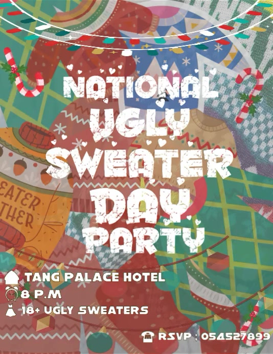 Ugly Sweater Party Flyer (US Letter) template