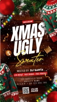 ugly sweater party Instagram-verhaal template