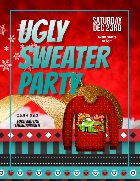 Ugly Sweater Party Event Flyer Template PosterMyWall