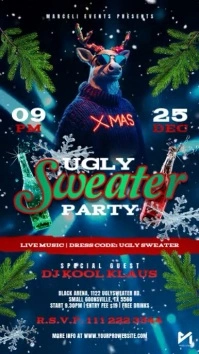 Ugly Sweater Party Instagram Story Template Instagram-Story