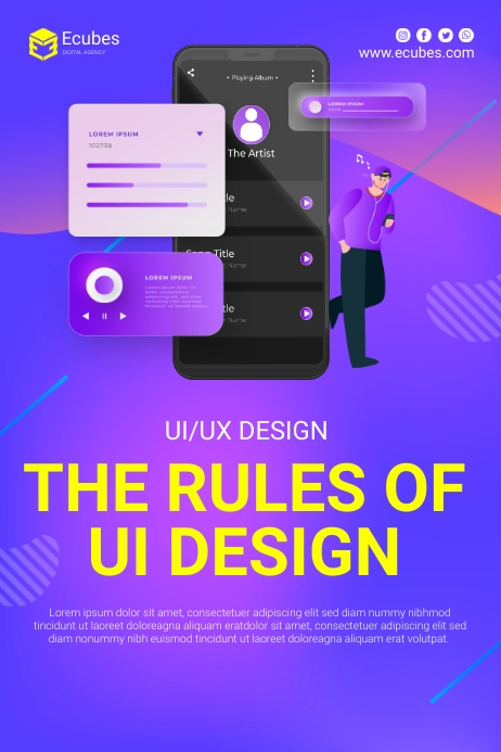 UI/UX Design Template | PosterMyWall