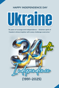 Ukraine independence day Poster template