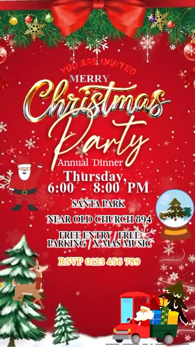 Ultimate Christmas Annual Dinner Celebration Historia de Instagram template