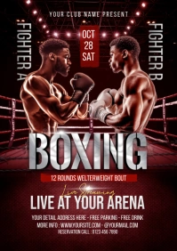 Ultimate Fight Boxing Flyer Template A5