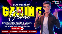 Ultimate Gaming Experience Online Channel YouTube Thumbnail template