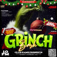 Ultimate Grinch Bash Party Night Instagram-opslag template