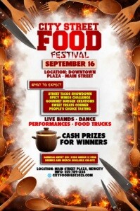 Ultimate Street Food Fest Showdown Plakat template