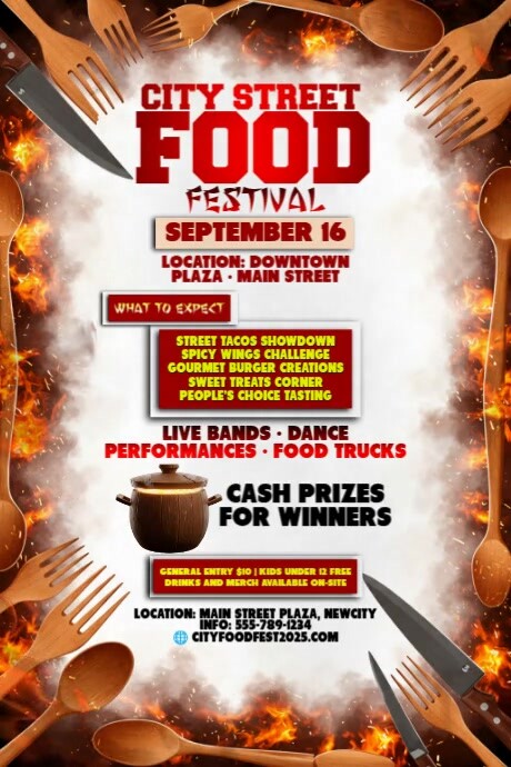 Showdown Poster Examples Ultimate Street Food Fest Showdown Template | PosterMyWall