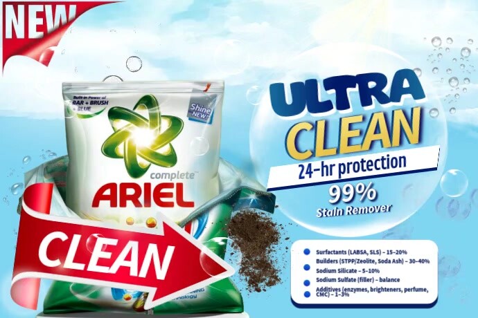 Ultra Clean Detergent Label Ilebula template