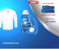 Ultra Clean Laundry Detergent Medium Rectangle template
