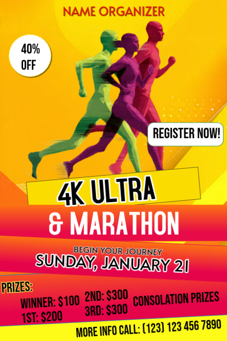 Ultra Run Race Event Template | PosterMyWall