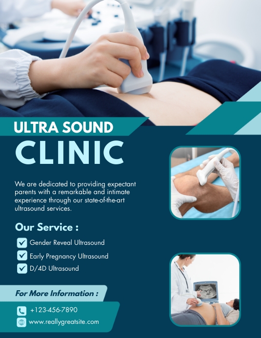 ULTRA SOUND HEALTH CLINIC FLYERS Template | PosterMyWall