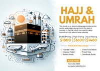 Umrah Package Postcard template