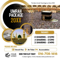 Umrah travel package instagram facebook template