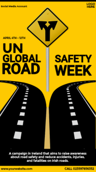 UN Global Road Safety Week Ad Instagram Story template