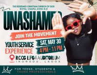 White Youth Service Event Flyer Template