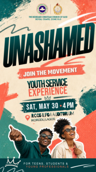 Unashamed Youth Service Movement Flyer template