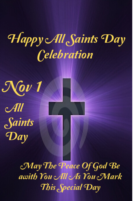 Unbelievable All Saints Day Celebration Template design Cartaz