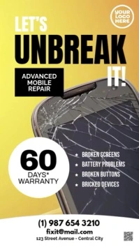Unbreak broken phone repair service video Indaba yaku-Instagram template