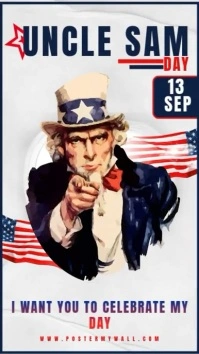 Uncle Sam Day Instagram Story template