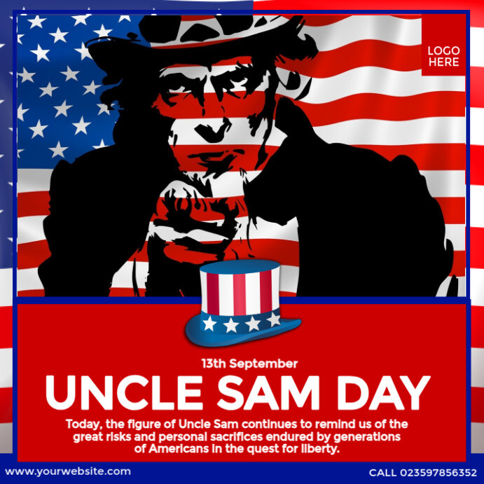 Uncle Sam Day Publicação no Instagram template