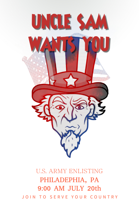 Image 1 for Uncle Sam Poster Template