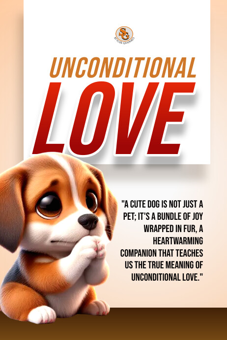 Unconditional love Poster template