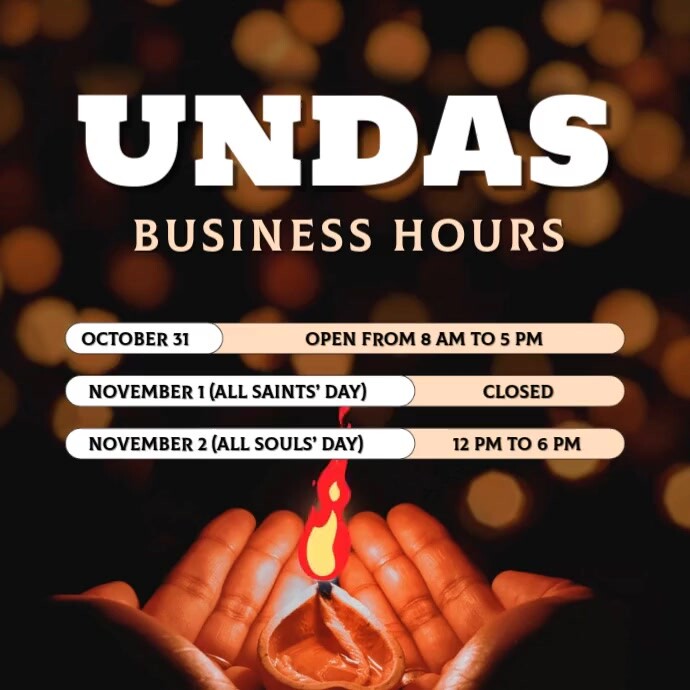 Undas Schedule Template | PosterMyWall