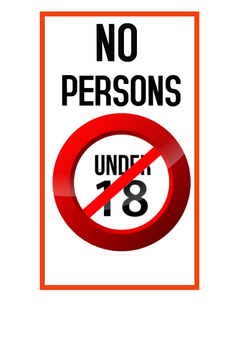 under 18 no tobacco sign Shop Notice Sticker It Is Illegal To Buy Vaping Items The Age Of Recommendations for Material Choices Age Restriction Notice Posters Template