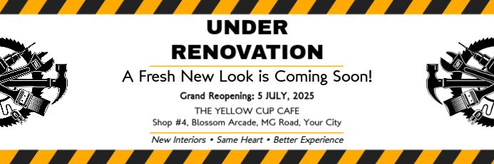 Under Renovation Banner Template Ibhana 2' × 6'