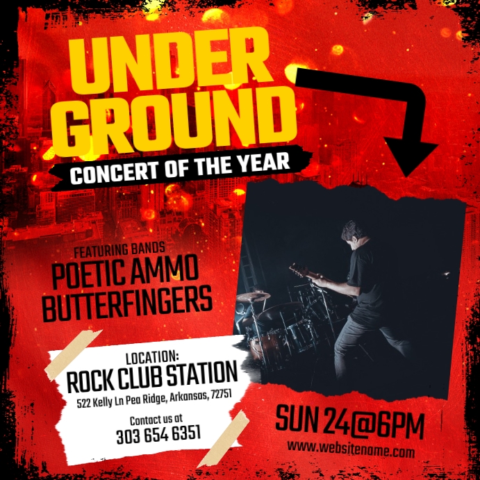 Underground Band Instagram Post Template PosterMyWall