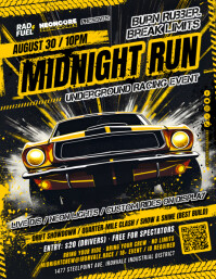 Funny Racing Event Flyer Brown Car Racing Event Flyers Template | PosterMyWall