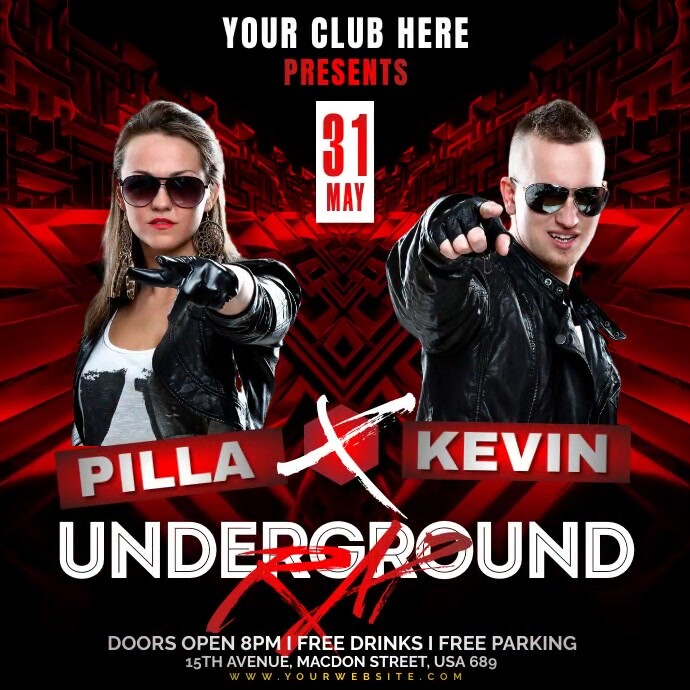 Plantilla de Underground Rap Night | PosterMyWall