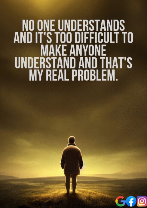 Problems Quote Small UNDERSTAND AND PROBLEM QUOTE TEMPLATE | PosterMyWall