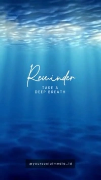 underwater video Instagram Reel template