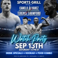 Undisputed Super Middleweight Championship: Canelo vs Crawford Watch Party Instagram Post Template