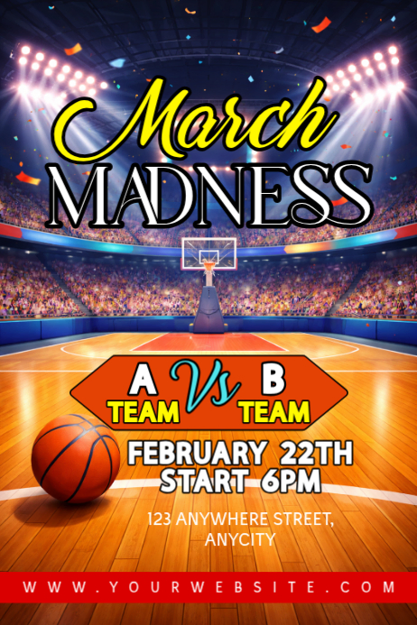 Ungu Basketball Game Poster Template | PosterMyWall