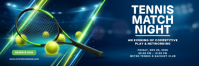 Lilla Tennis Match Night Заголовок Twitter Template