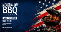 Ungu Grunge Memorial Day BBQ Gambar Bersama Facebook template