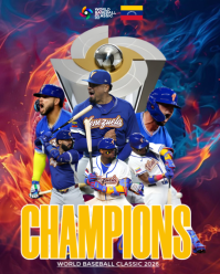 Ungu Maksimalis World Baseball Classic 2026 Instagram Portrait template