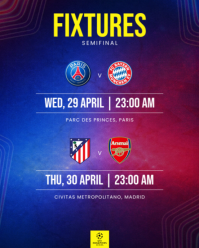 Morado Football Match Fixtures Instagram Portrait Template