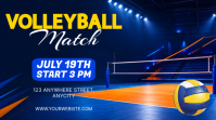 Ungu Modern & Minimal Volleyball Match Pos Twitter template