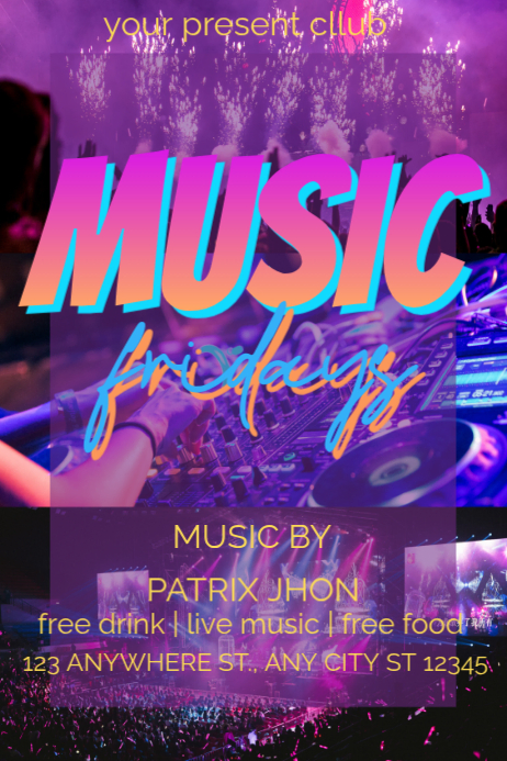 Unhu Poster Ungu Music Event Poster Template | PosterMyWall
